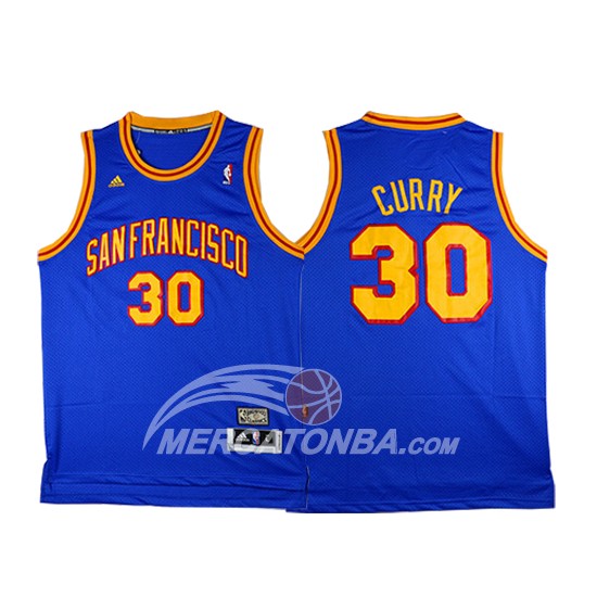 Maglia NBA Curry Golden State Warriors Azul